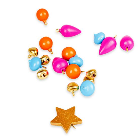 Новогодний набор BONDIBON. Деревянная ёлочка 3D с игрушками, высота 22см