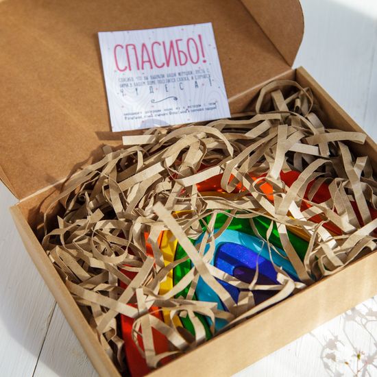 Стекер-пирамидка Радуга