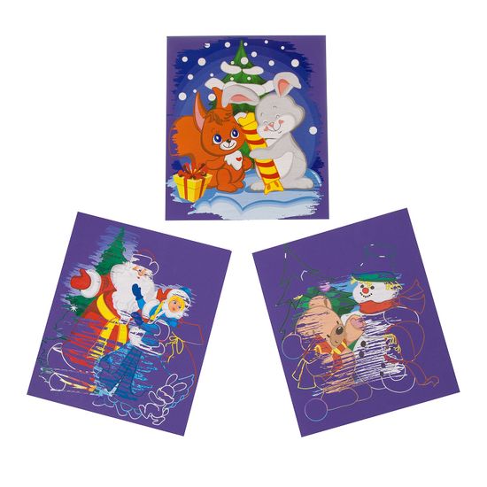 Набор для творчества BONDIBON. Новогодняя цветная гравюра