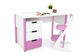 Стол письменный Svogen лаванда-белый