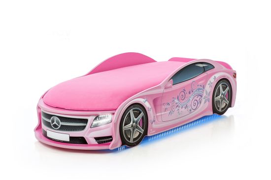 Кровать-машина UNO "Мерседес-М" розовая