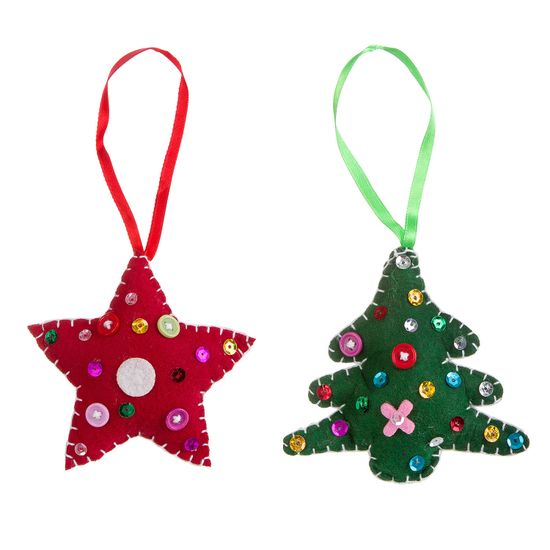 Набор для творчества BONDIBON. Ёлочные игрушки из фетра своими руками.Звёздочка.Ёлочка.