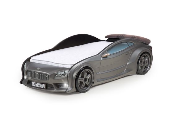 Кровать-машинка объемная EVO "БМВ" графит