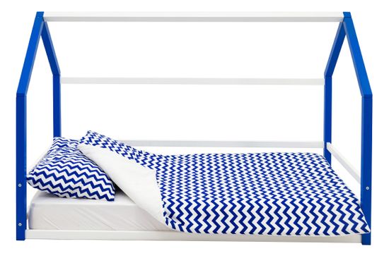 Кровать-домик Монтессори «Svogen» сине-белый