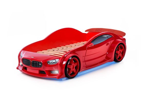 Кровать-машинка объемная EVO "БМВ" красный