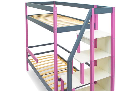 Двухъярусная кровать «Svogen» лаванда-графит