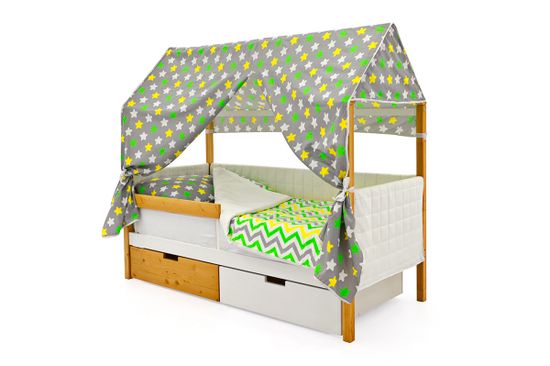 Кровать-домик мягкий «Svogen дерево-белый»