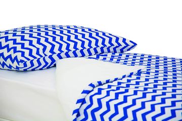 Постельное белье "Зигзаги синие"