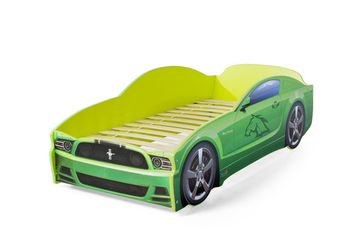 Кровать-машина "Мустанг" зелёный