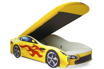 Кровать-машина «Бондмобиль желтый»