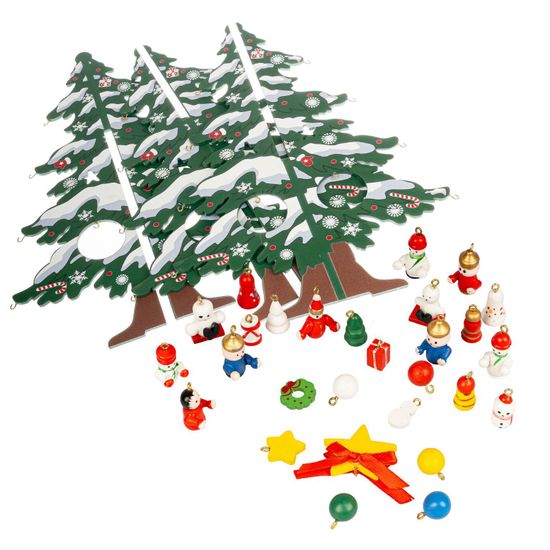 Новогодний набор BONDIBON. Деревянная ёлочка 3D с игрушками, высота 28.5см