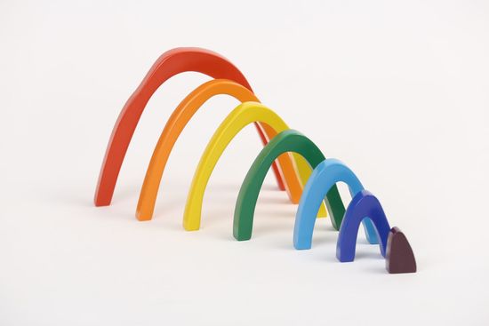 Стекер-пирамидка Радуга