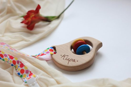 Прорезыватель погремушка Птичка