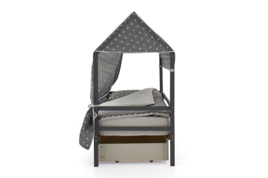 Крыша текстильная для кровати-домика Svogen "звезды, фон графит"