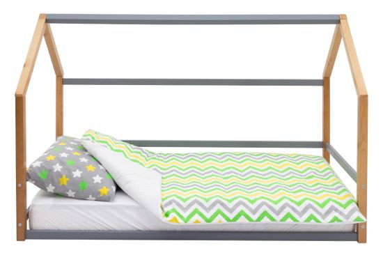 Кровать-домик Монтессори «Svogen» дерево-графит