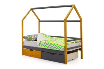 Кровать-домик «Svogen дерево-графит»