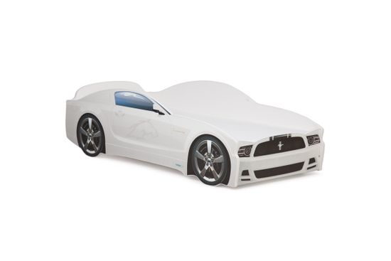 Кровать-машина "Мустанг" белый