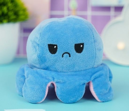 Мягкая игрушка-трансформер "Осьминожек" розовый-синий, 20 см