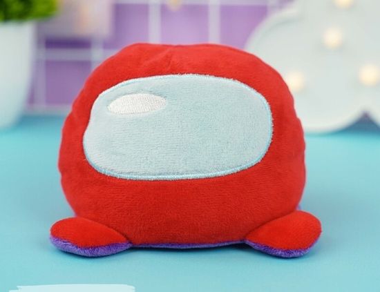 Мягкая игрушка-перевертыш "Among Us" фиолетовый-красный, 15 см