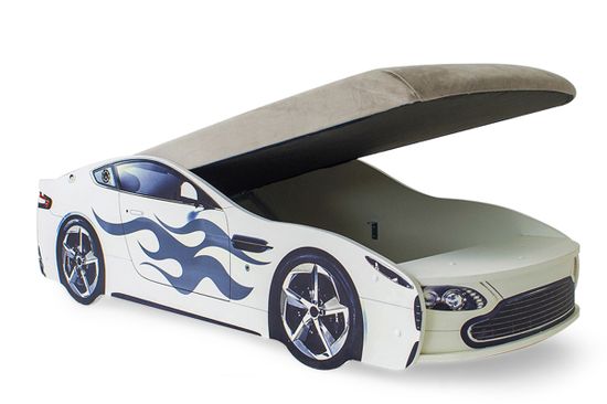Кровать-машина «Бондмобиль белый»