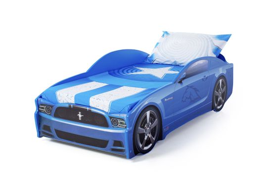 Кровать-машина "Мустанг" синий