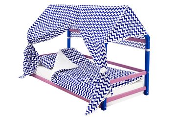 Кровать-домик Монтессори «Svogen» синий-лаванда