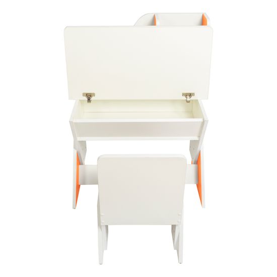 Детская растущая парта и стул Я САМ "Первое место" (Бело-оранжевый)