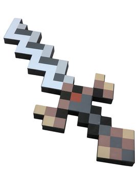 Меч 8Бит пиксельный коричневый 45см