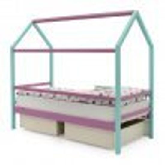 Кровать-домик «Svogen мятный-лаванда»