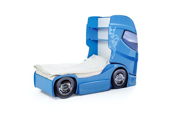 Кровать-грузовик "Скания+1" синий