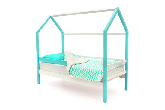 Кровать-домик «Svogen мятно-белый»