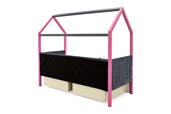 Кровать-домик мягкий «Svogen лаванда-графит»