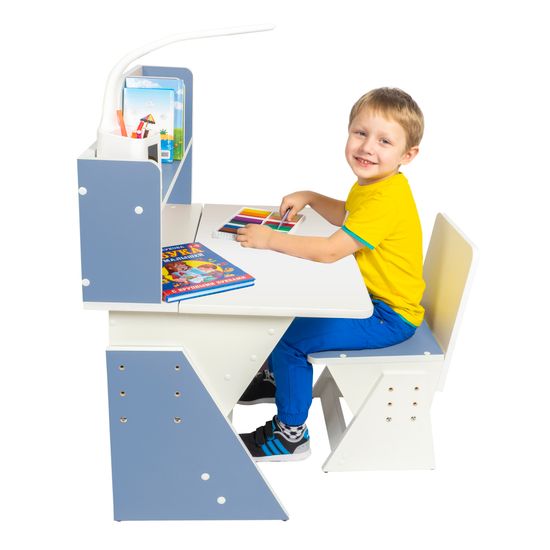 Детская растущая парта и стул Я САМ "Классик" (Джинс)