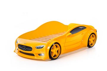 Кровать-машинка объемная EVO "Мерседес" жёлтый