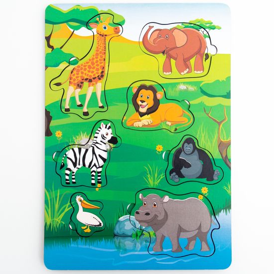 Вкладыш многоуровневый «Дикие животные и птицы»