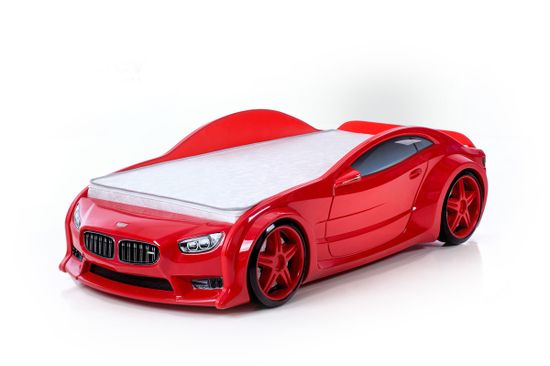 Кровать-машинка объемная EVO "БМВ" красный