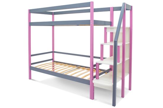 Двухъярусная кровать «Svogen» лаванда-графит