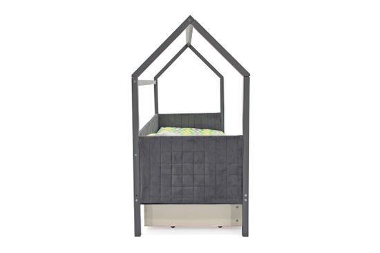 Кровать-домик мягкий «Svogen графит»