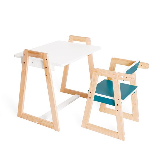 Детская растущая парта и стул Я САМ "Краски" (Океан)