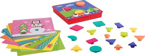 Мозаика Bondibon Геометрия, для малышей, с картинками-шаблонами и фишками, ВВ2869