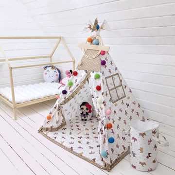 Палатка ВигВам для детей "Веселые Лошадки"