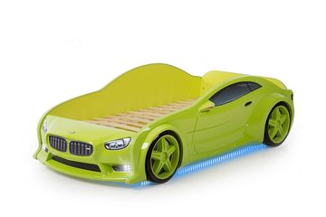 Кровать-машинка объемная EVO "БМВ" зелёный
