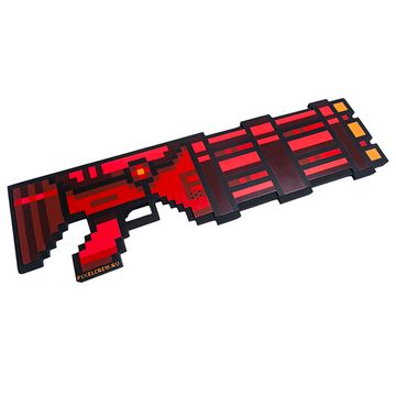 Миниган 8Бит Красный пиксельный со звуком 61см