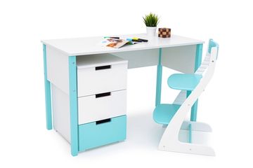 Стол письменный Svogen мятно-белый