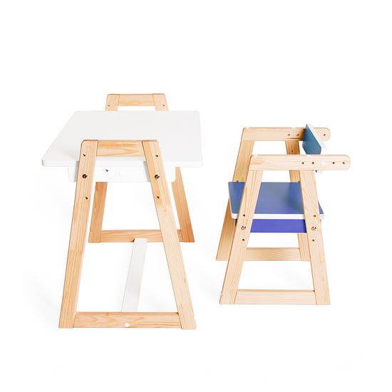 Детская растущая парта и стул Я САМ "Краски" (Синий)