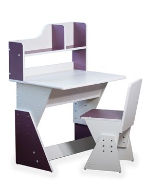 Детская растущая парта и стул Я САМ "Классик" (Сиреневый)