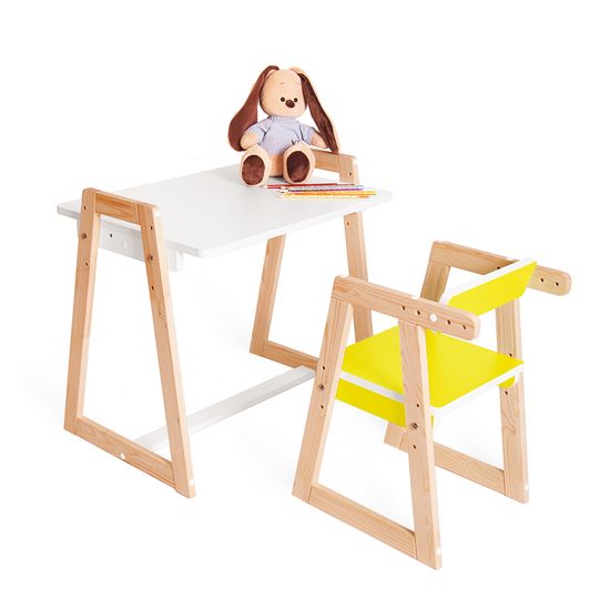 Детская растущая парта и стул Я САМ "Краски" (Солнечный свет)