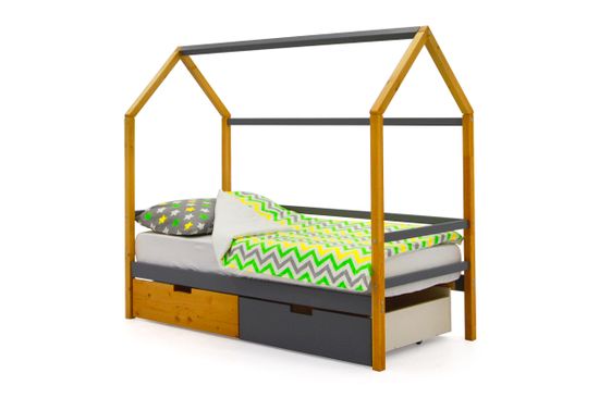 Кровать-домик «Svogen дерево-графит»