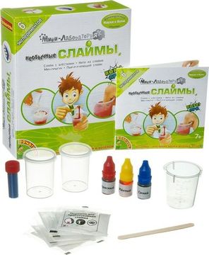 Набор для опытов Bondibon Французские опыты Науки с Буки Мини-лаборатория Необычные Слаймы