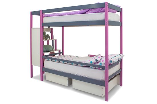 Двухъярусная кровать «Svogen» лаванда-графит